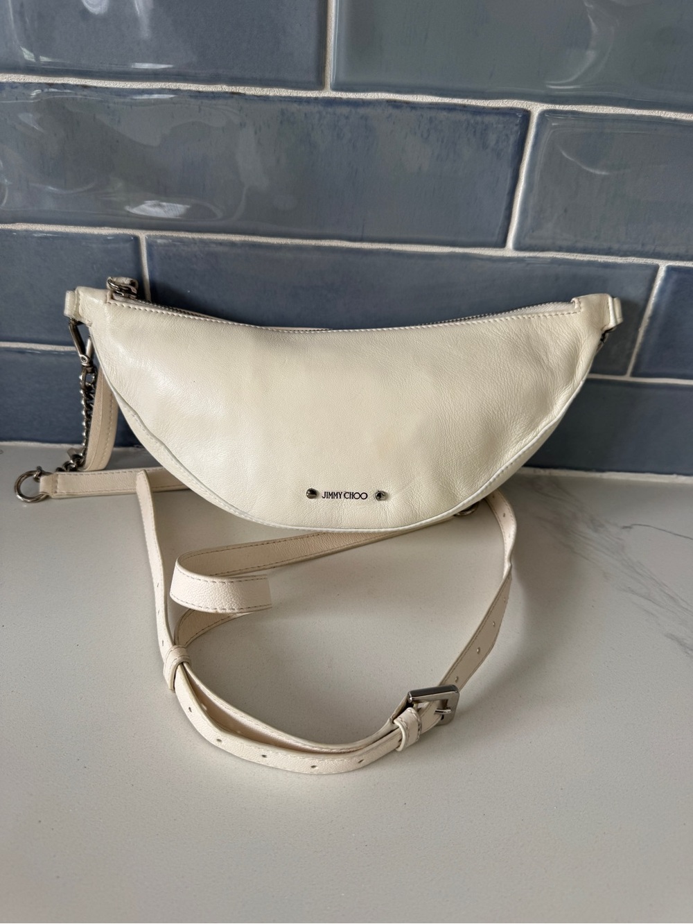 Jimmy choo cream Faye crossbody bag - Picture 2 of 12